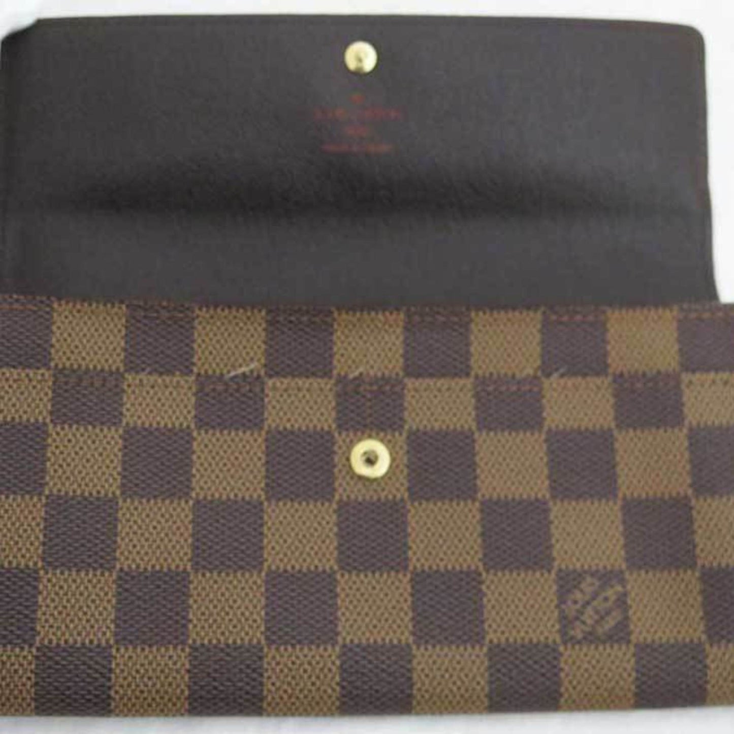 Louis Vuitton Brown Canvas Portefeuille Sarah wallet accessories