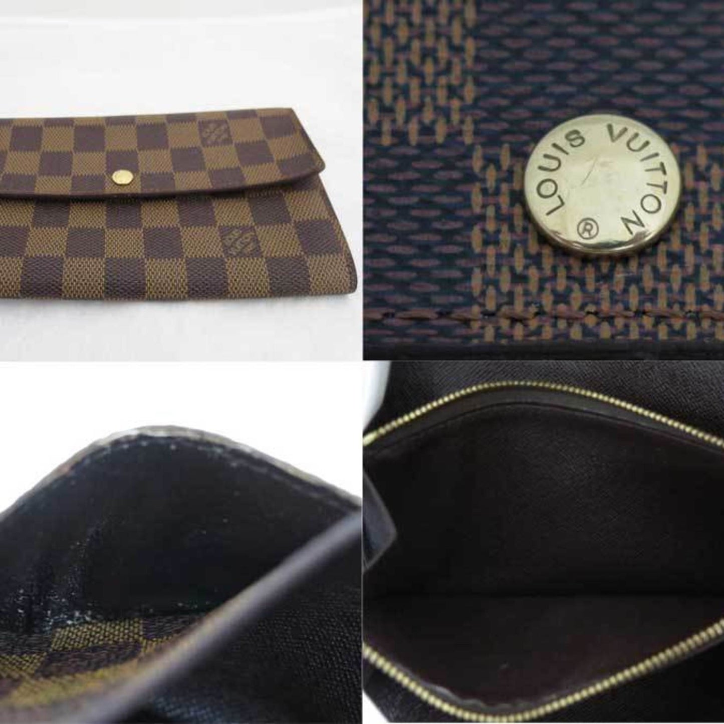 Louis Vuitton Brown Canvas Portefeuille Sarah wallet accessories