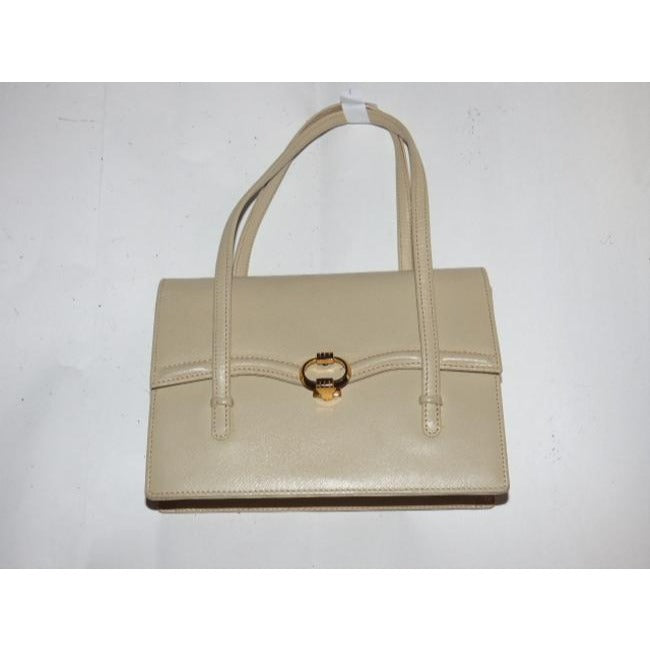 Gucci Dionysus Top Bag Boxy Structured Handle Kelly Ivory Texured Leather Satchel