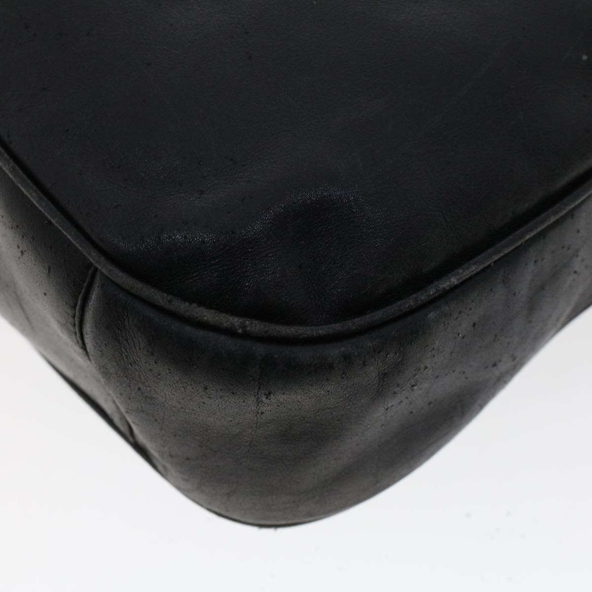 GUCCI Bamboo Shoulder Bag Leather 2way Black  46000