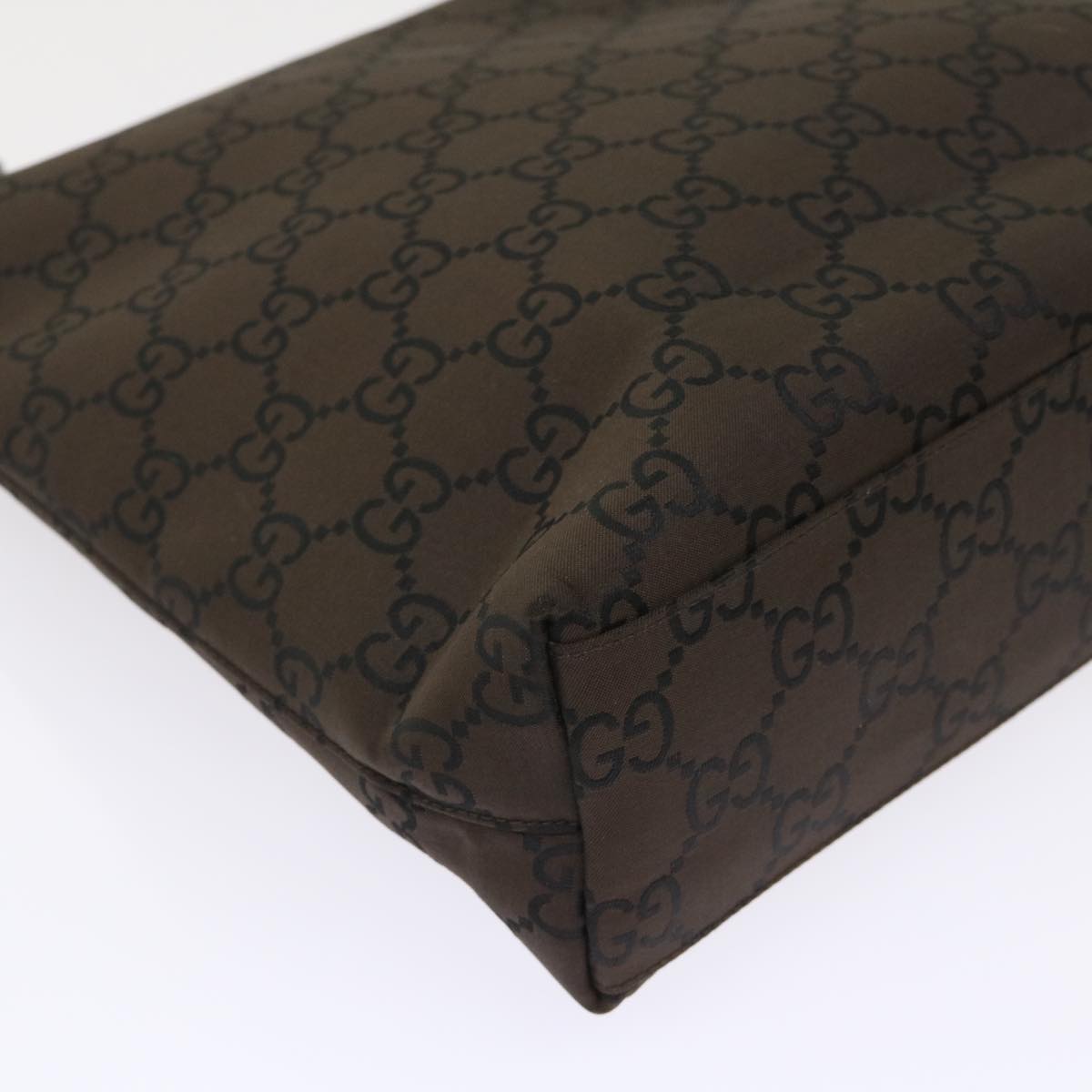 GUCCI GG Canvas Shoulder Bag Nylon Brown 0013102  46114