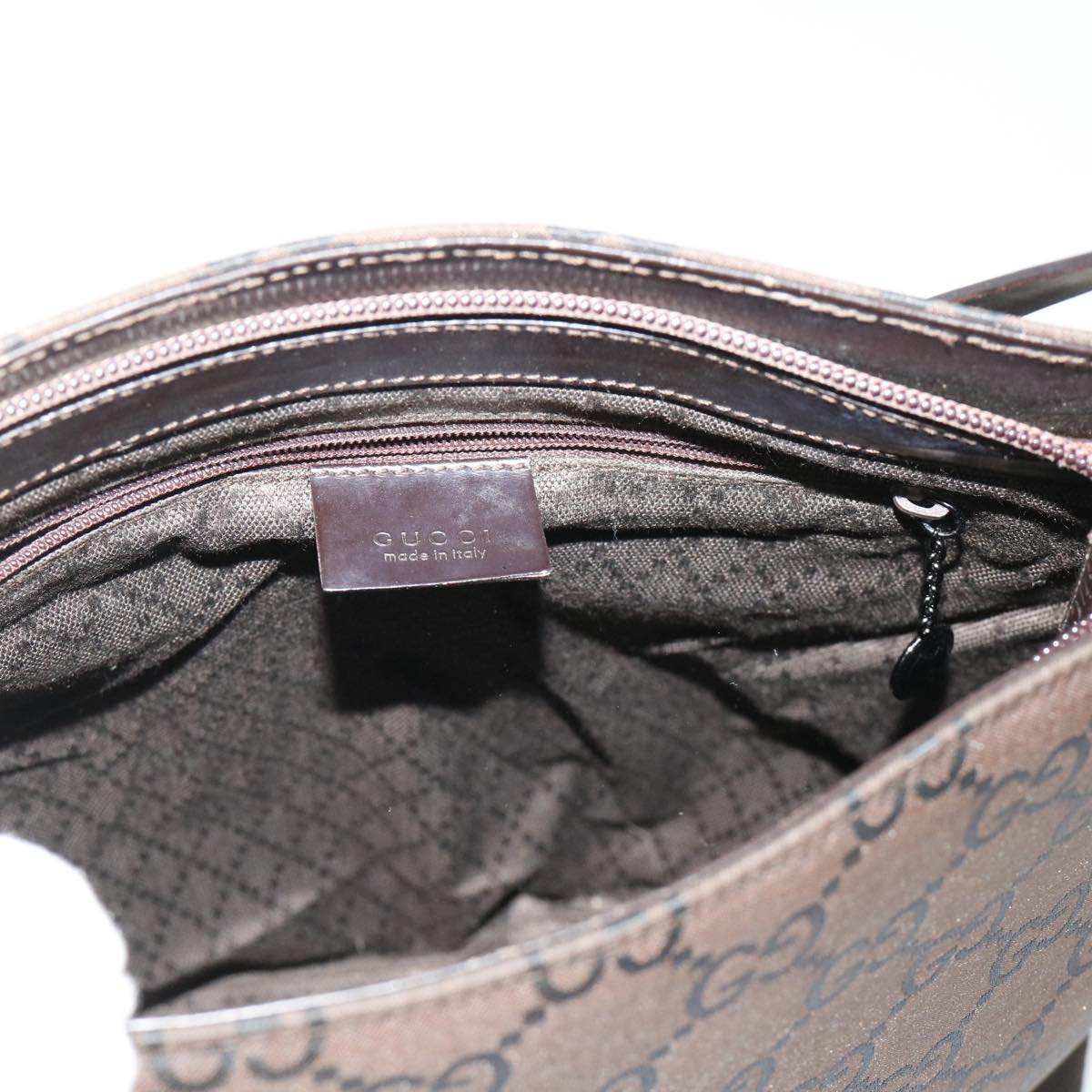 GUCCI GG Canvas Shoulder Bag Nylon Brown 0013102  46114