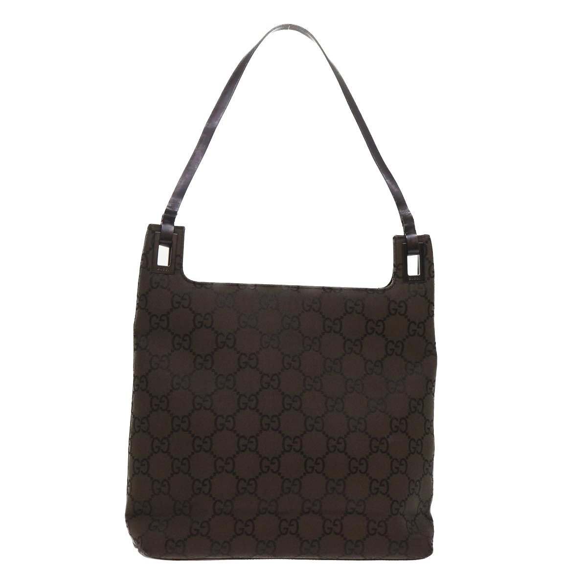 GUCCI GG Canvas Shoulder Bag Nylon Brown 0013102  46114