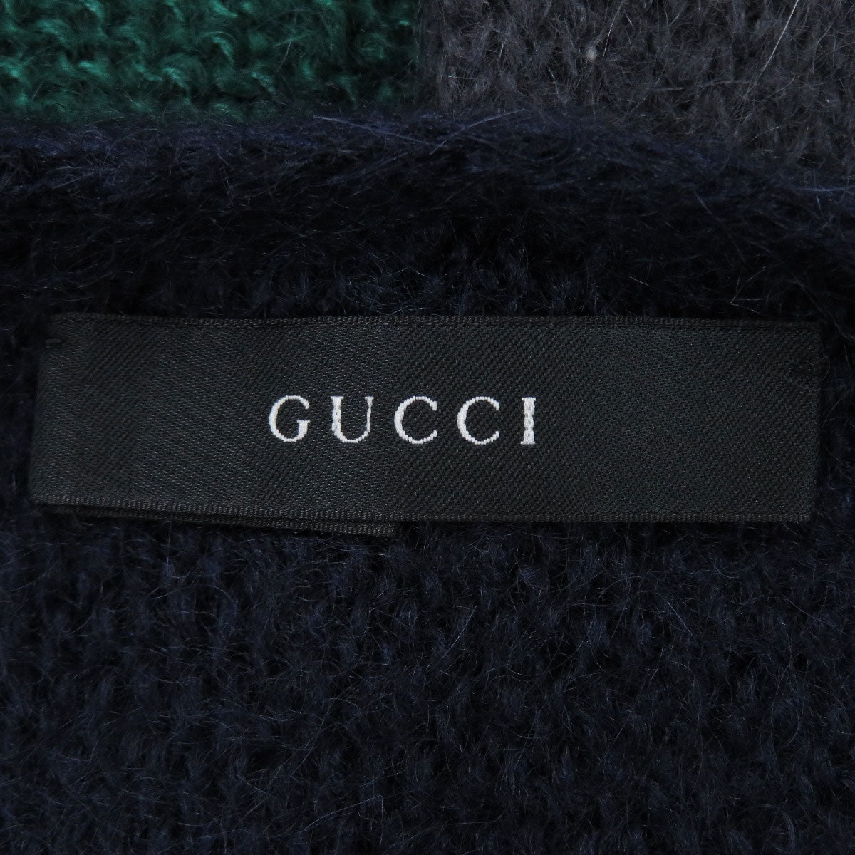 GUCCI Scarf Mohair, Silk blue 3 colors unisex(Unisex) Used