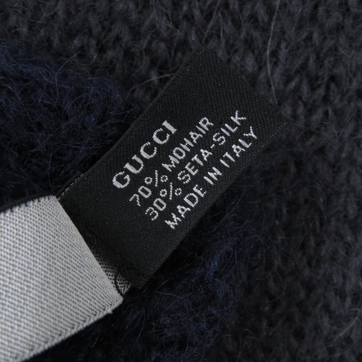 GUCCI Scarf Mohair, Silk blue 3 colors unisex(Unisex) Used