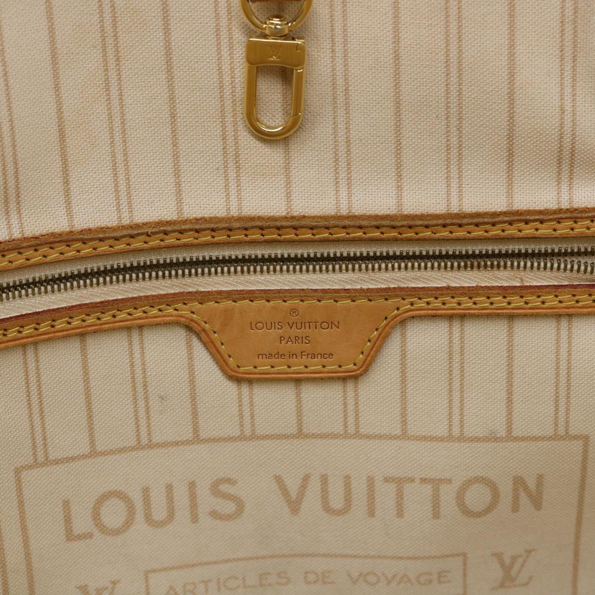 LOUIS VUITTON Damier Azur Neverfull MM Tote Bag N41605 LV Auth 46649