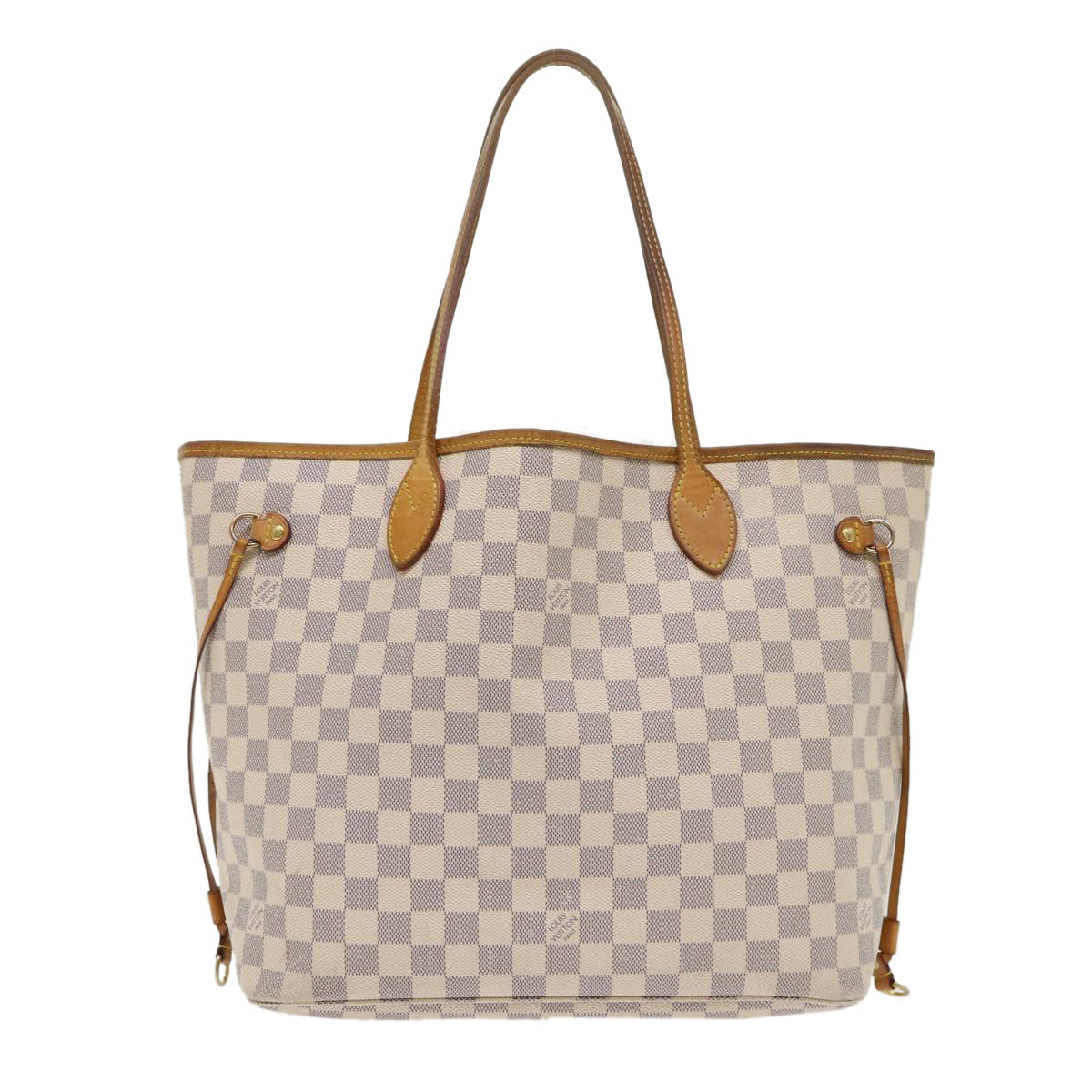 LOUIS VUITTON Damier Azur Neverfull MM Tote Bag N41605 LV Auth 46649