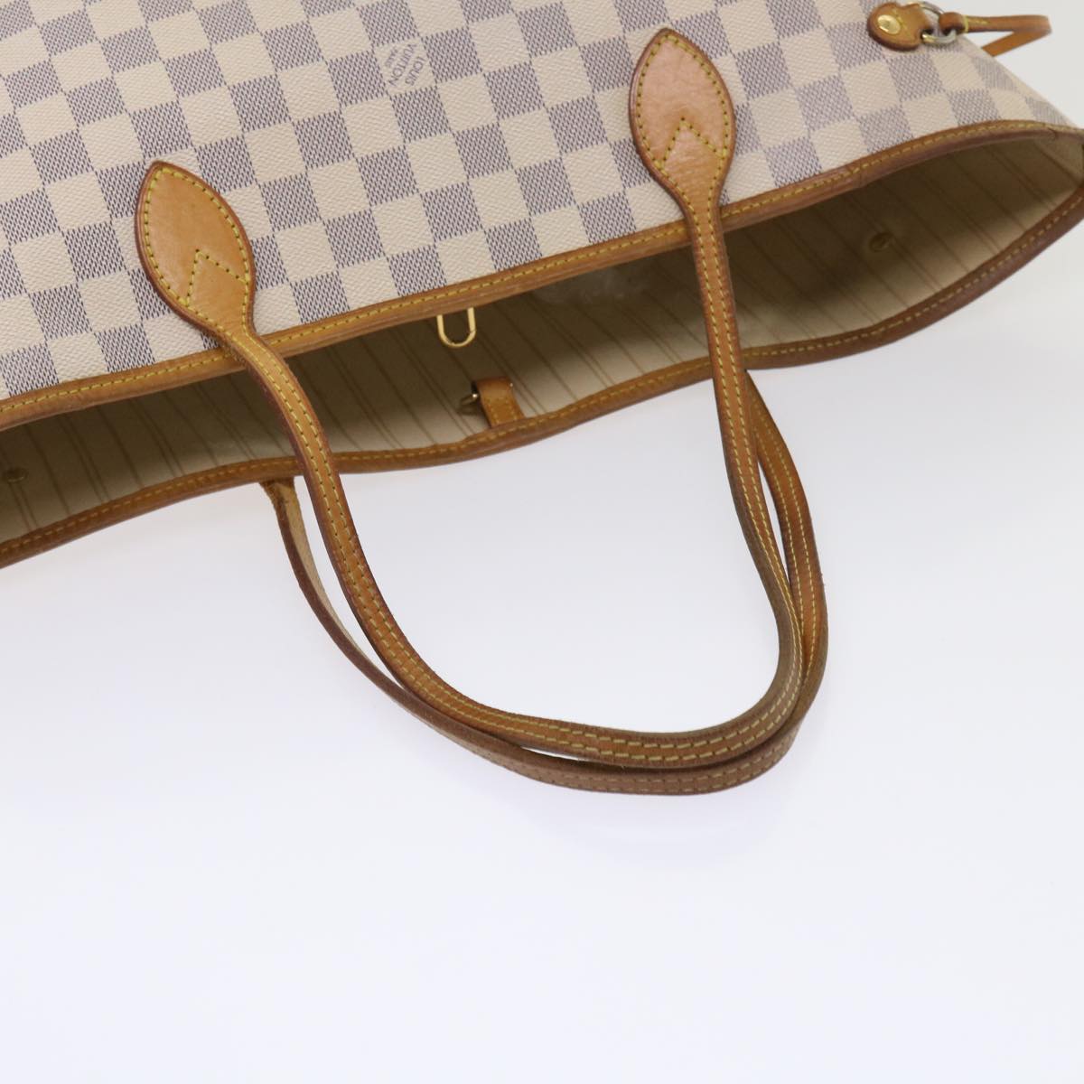 LOUIS VUITTON Damier Azur Neverfull MM Tote Bag N41605 LV Auth 46649