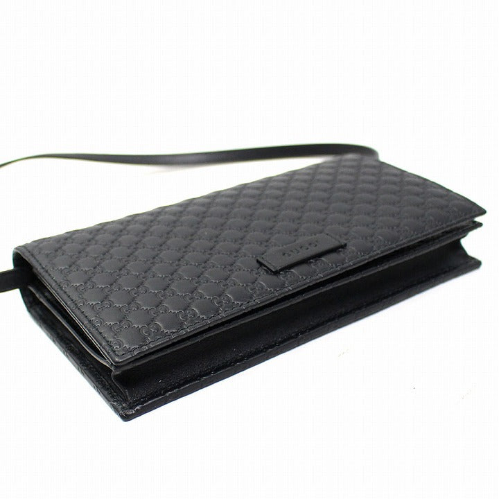 Gucci Microguccissima Leather Shoulder Bag in Black