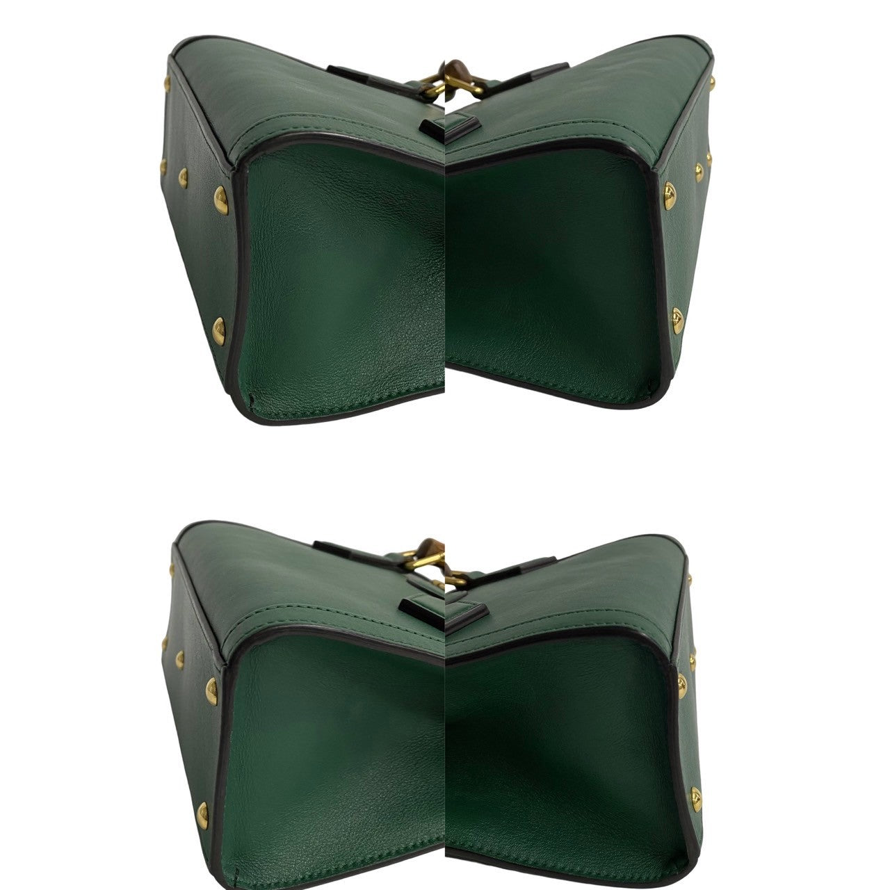 GUCCI Shoulder Bag leather green Bamboo Diana Mini Tote