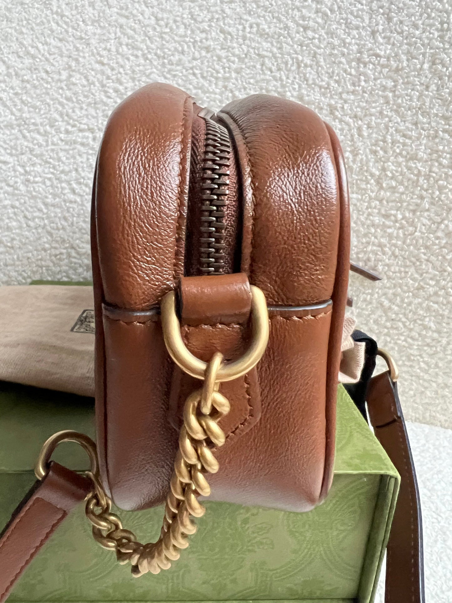 Gucci GG Brown Marmont Mini Shoulder Bag (RRP £1,360)