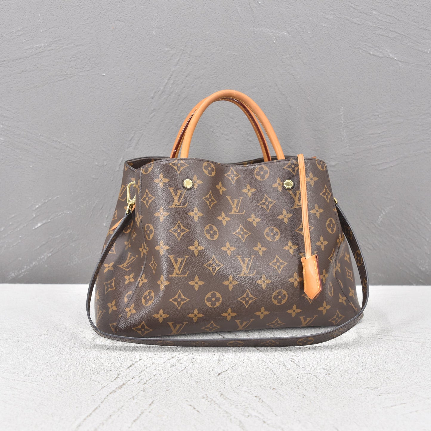 Louis Vuitton Brown Canvas Montaigne handbag bag