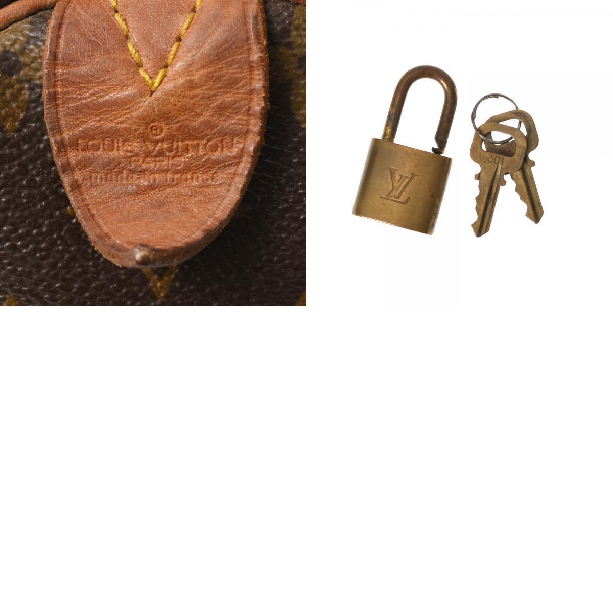 Louis Vuitton Brown Canvas Speedy 30 handbag bag