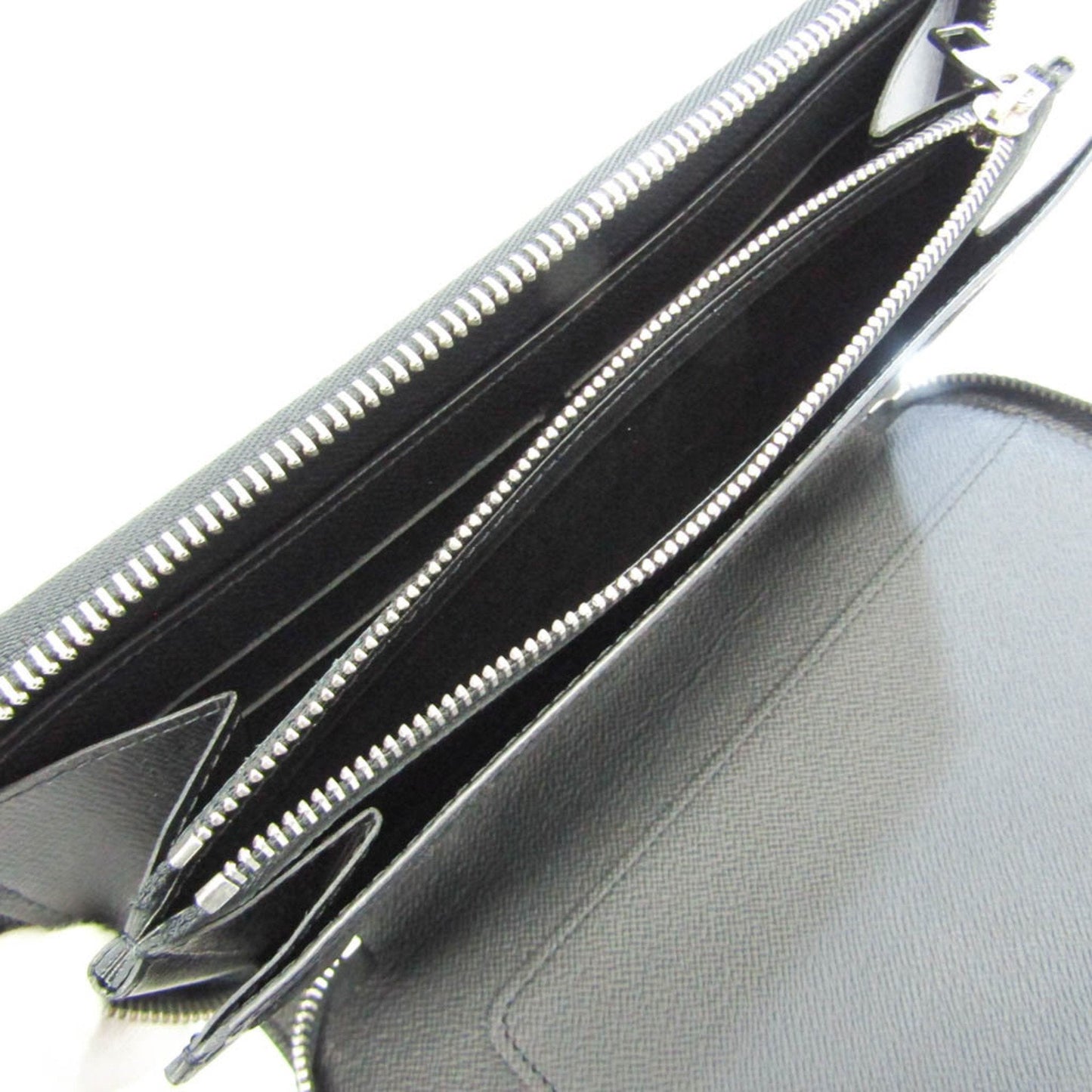 Louis Vuitton Black Leather Zippy organizer wallet accessories