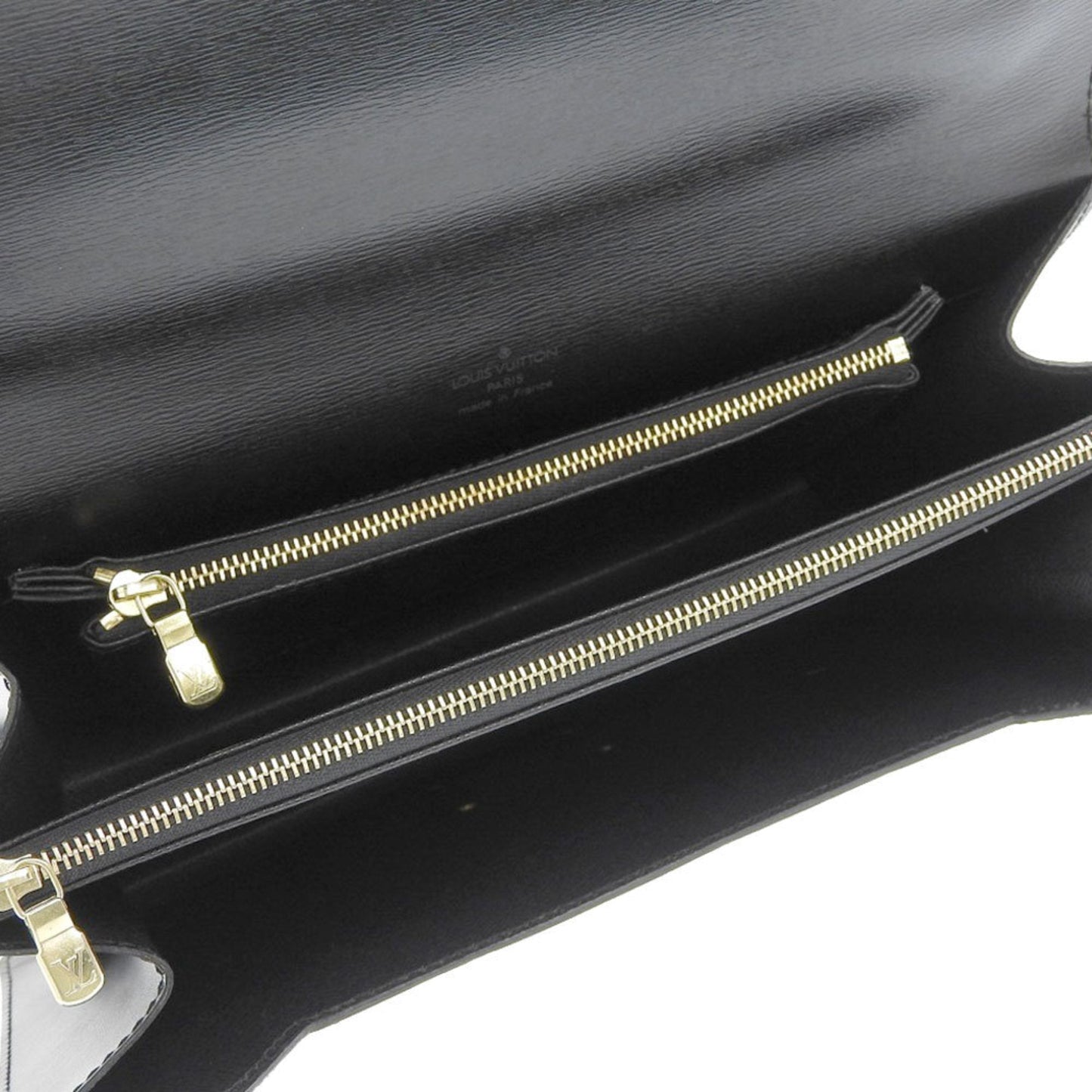 Louis Vuitton Black Leather Monceau handbag bag