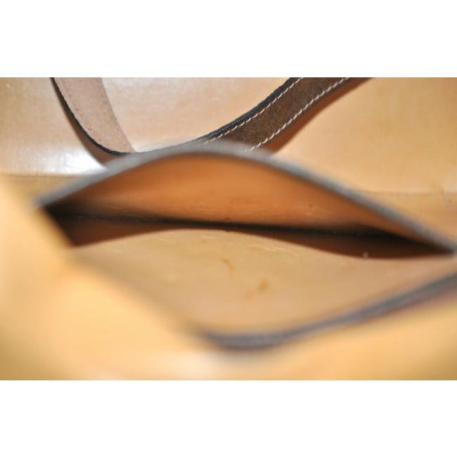 Gucci Top Early Saddle With Sherry Camel Leathergreenred Stripe Shoulder Bag