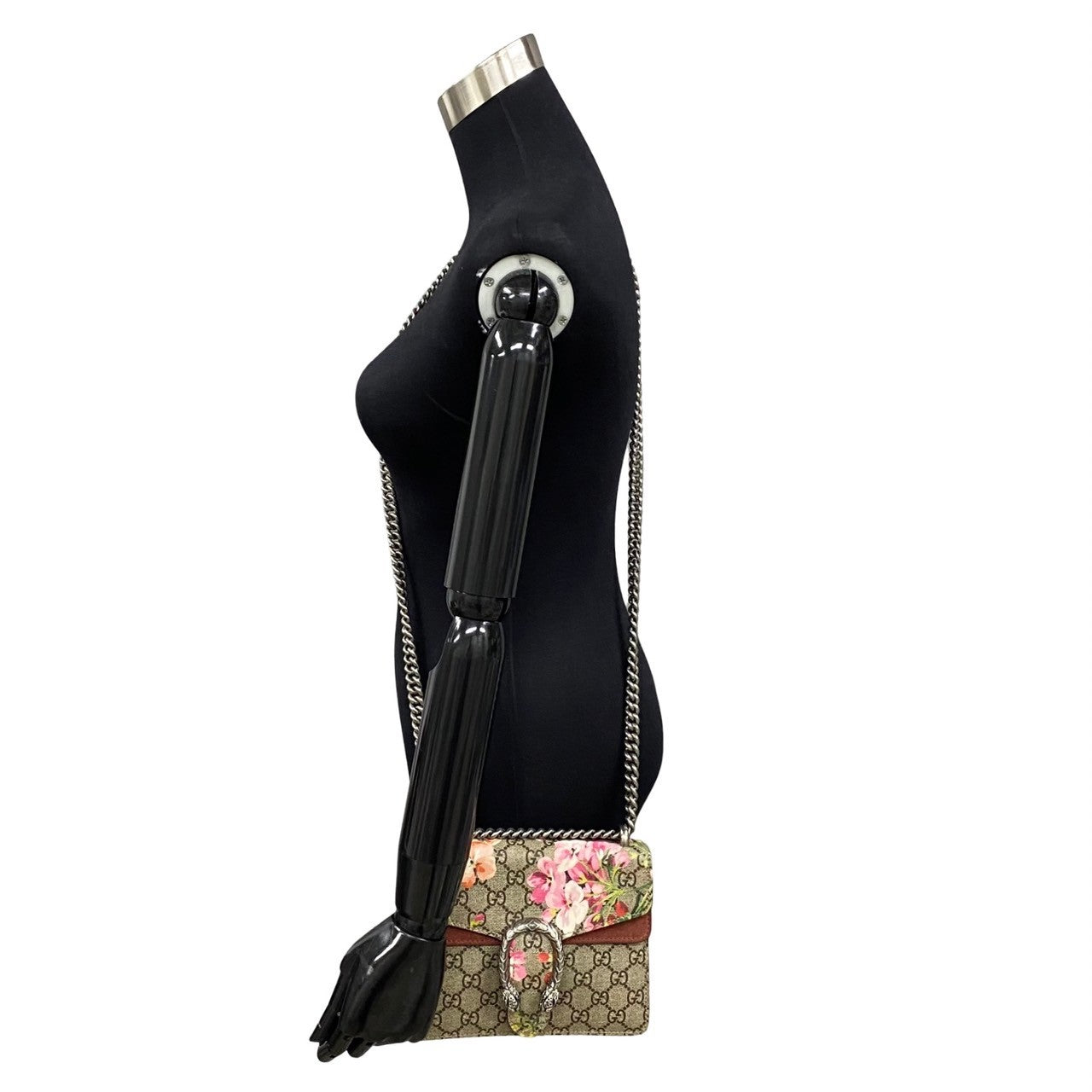 GUCCI Shoulder Bag leather Brown Dionysus