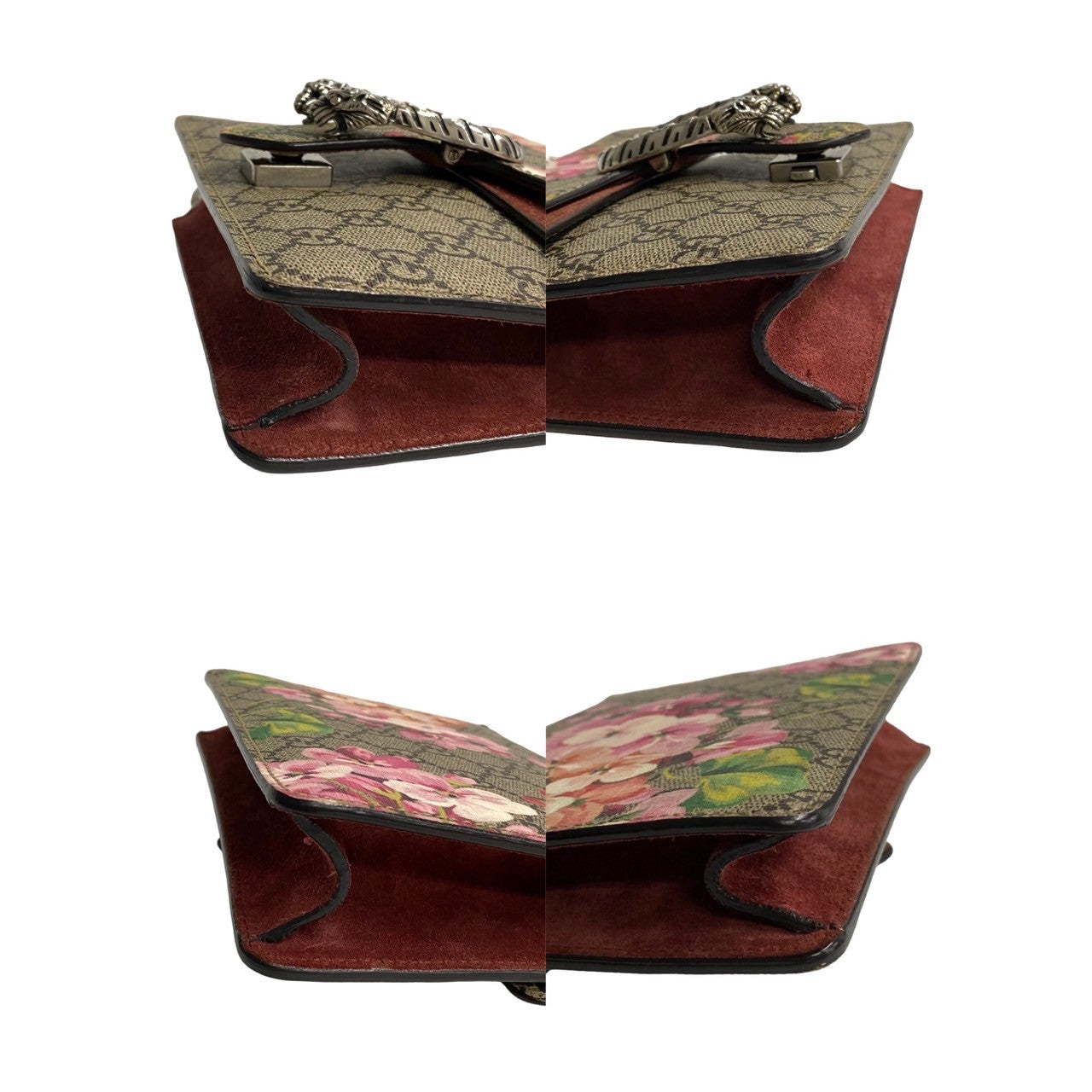 GUCCI Shoulder Bag leather Brown Dionysus
