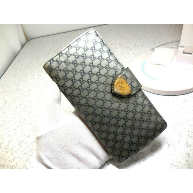 Gucci Microguccissima Silver Leather Xl Continental Wallet