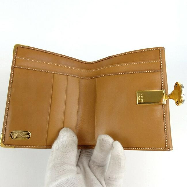 Gucci Brown Micro G Logo Print Vintage Guccissima Wallet