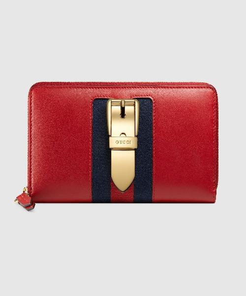 Gucci SyLouis Vuittonie Leather Continental Wallet Black