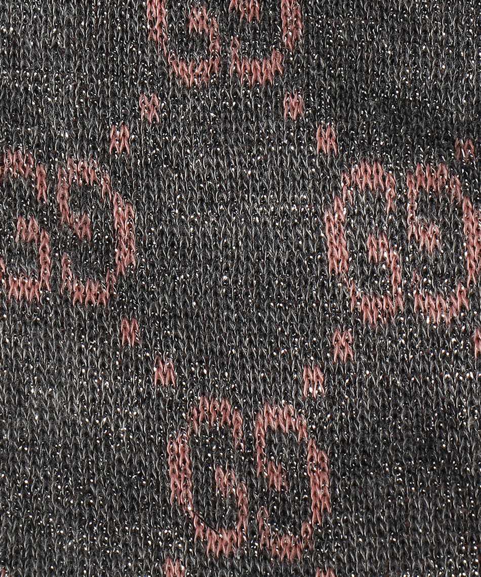 Gucci GG Socks in Silver with Pink Lamé GG