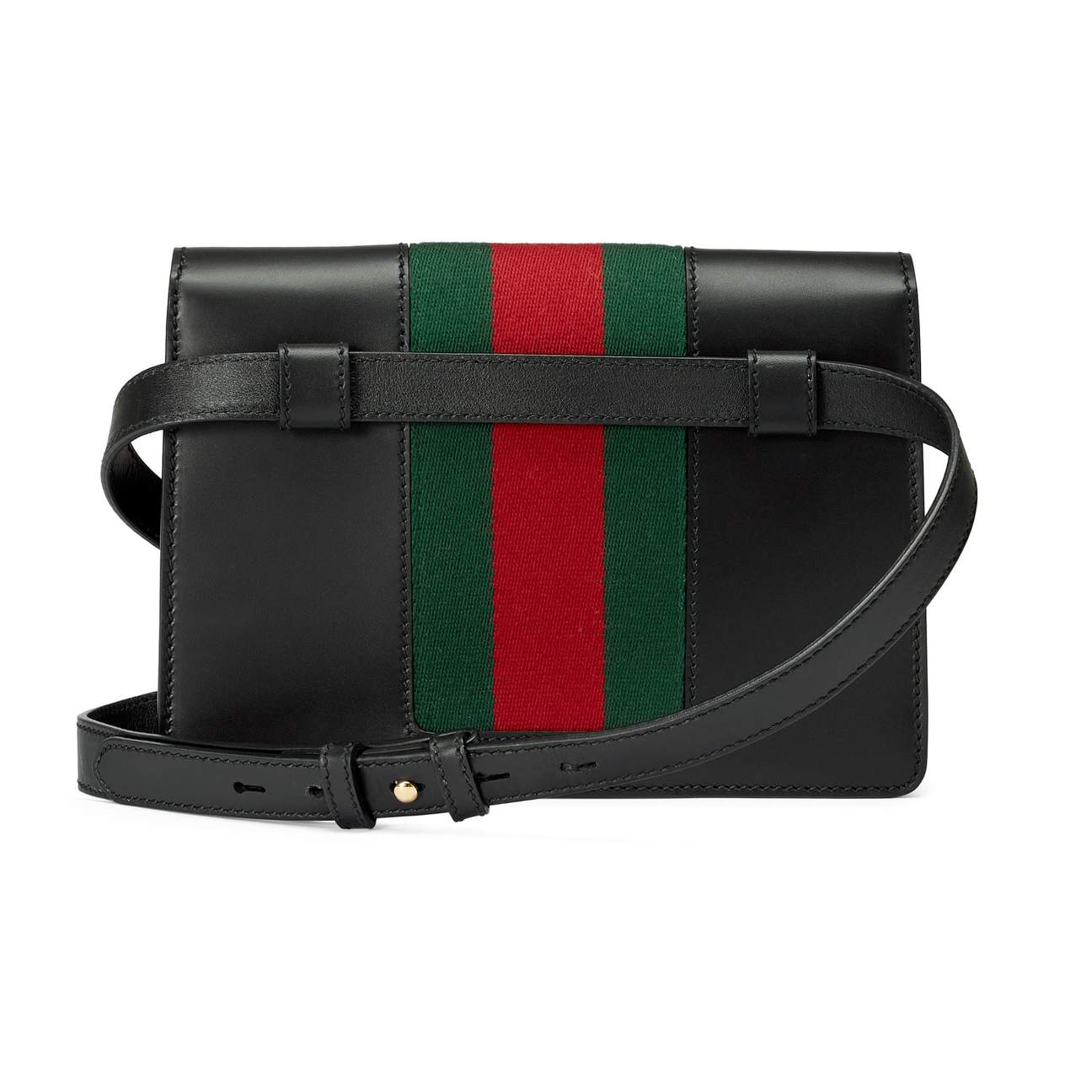 Gucci Sylvie Leather Belt Bag in Black