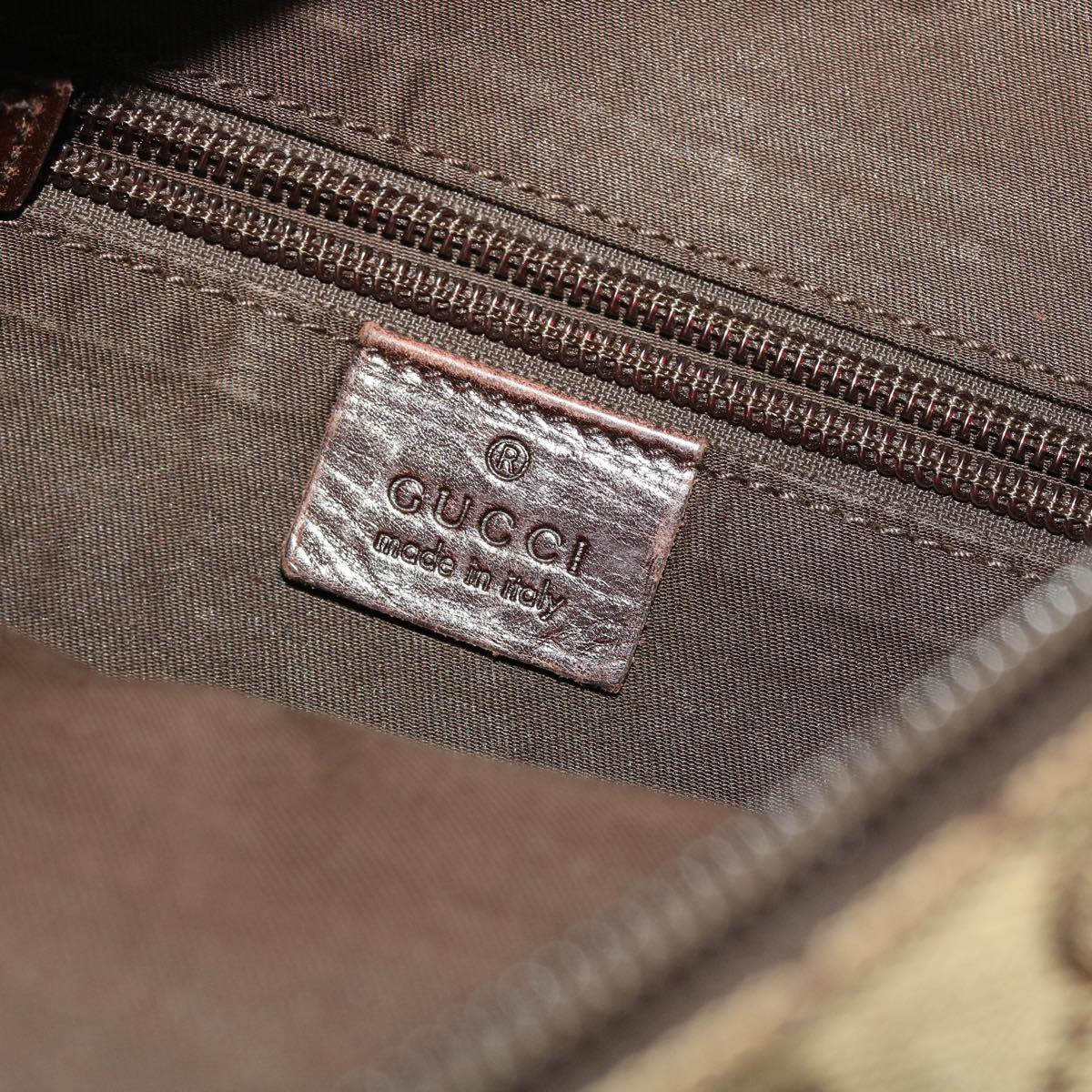 GUCCI GG Canvas Shoulder Bag Beige 145857  47690