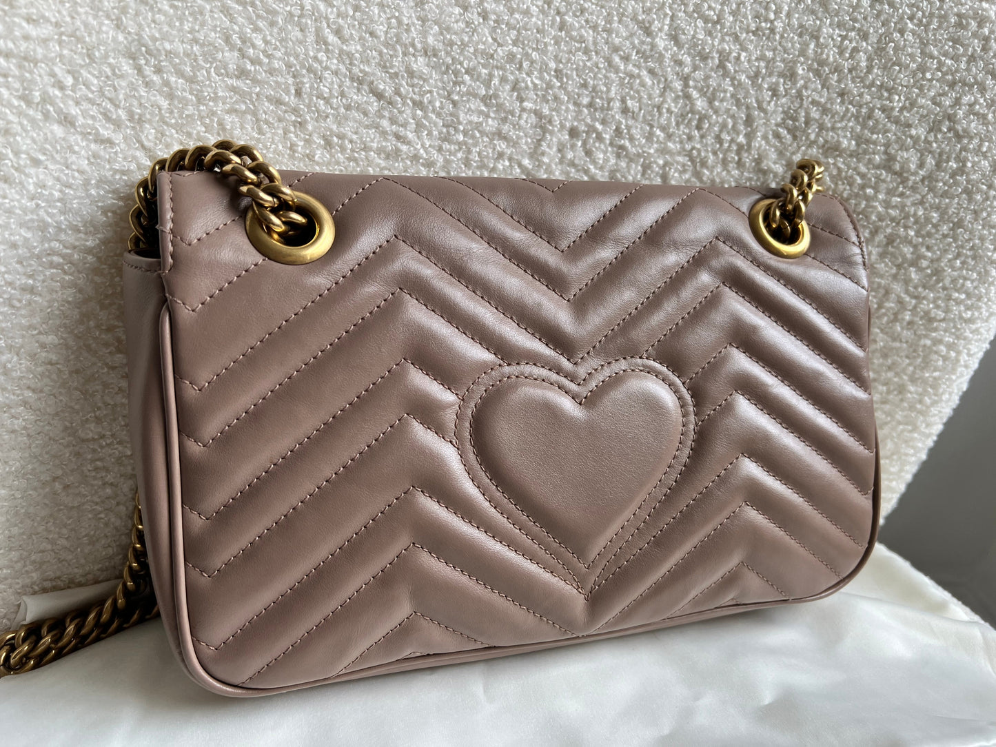 Gucci GG Dusty Pink Marmont Small Shoulder Bag (RRP £2070)