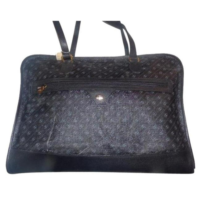 Gucci Top Handle Xl Ltd Ed Canvasleather Black Greys White Leathercoated Canvas Tote
