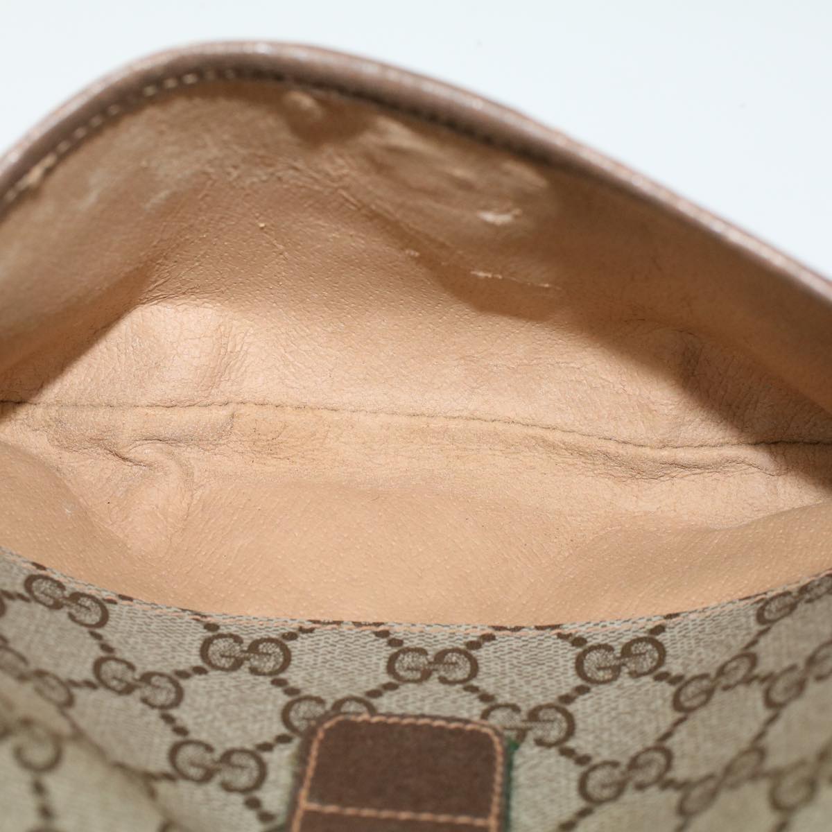 GUCCI GG Canvas Web Sherry Line Shoulder Bag Beige Green 39.02.032  48249