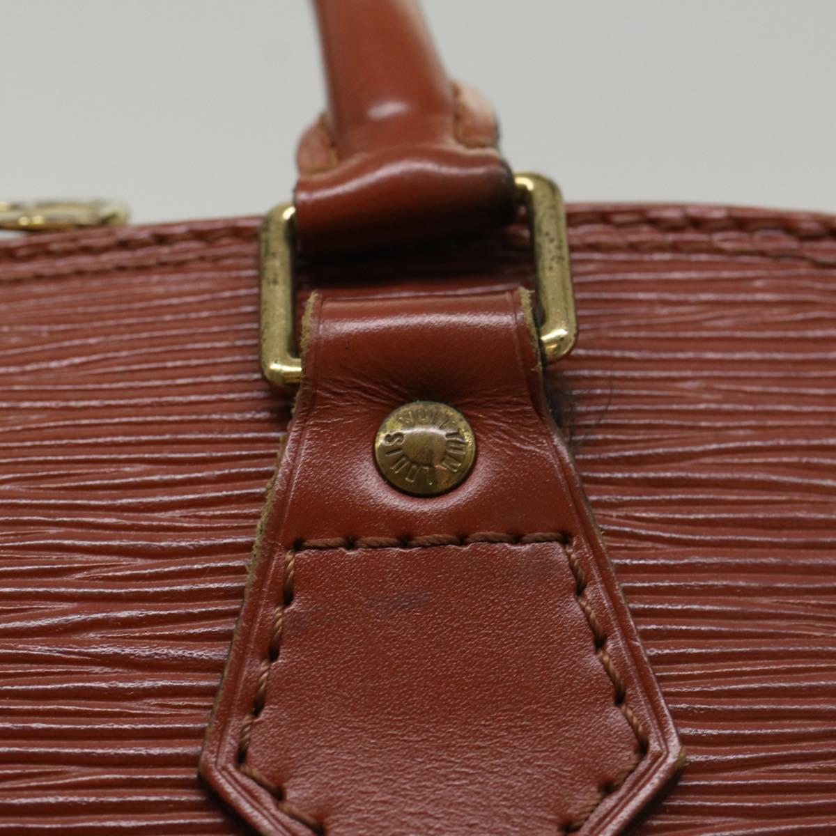 LOUIS VUITTON Epi Alma Hand Bag Brown M5214D LV  48436