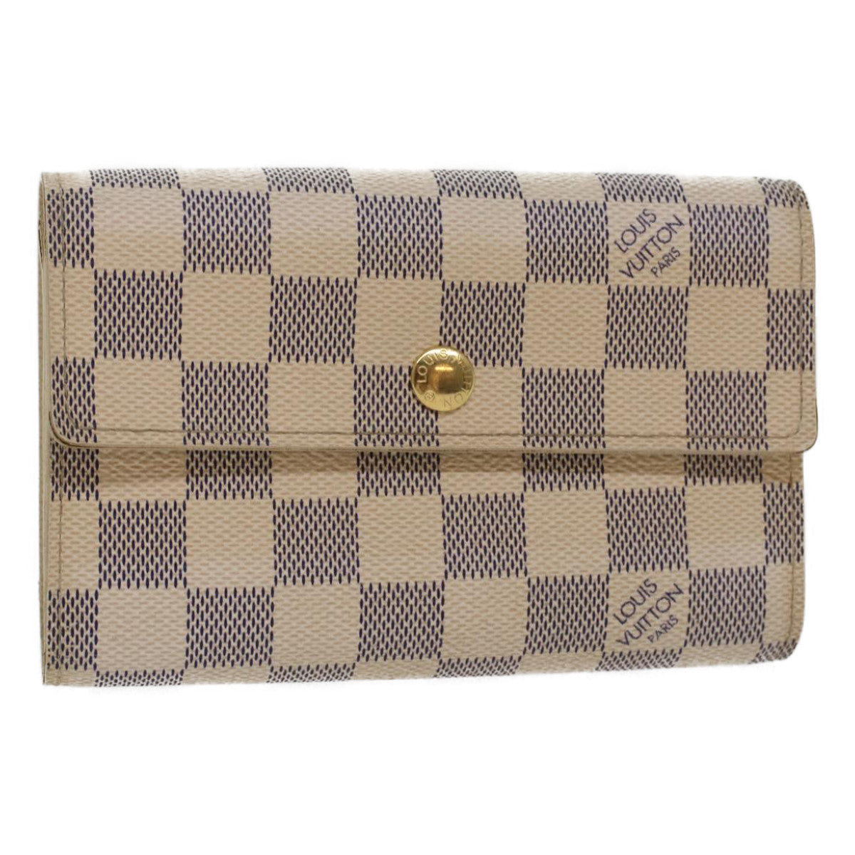LOUIS VUITTON Damier Azur Portefeuille Alexandra Wallet N63068 LV  48625
