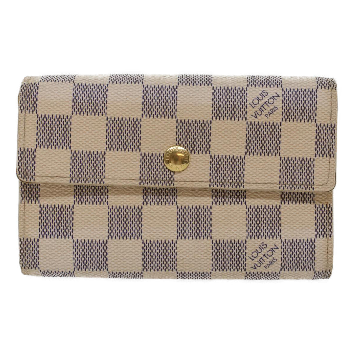 LOUIS VUITTON Damier Azur Portefeuille Alexandra Wallet N63068 LV  48625