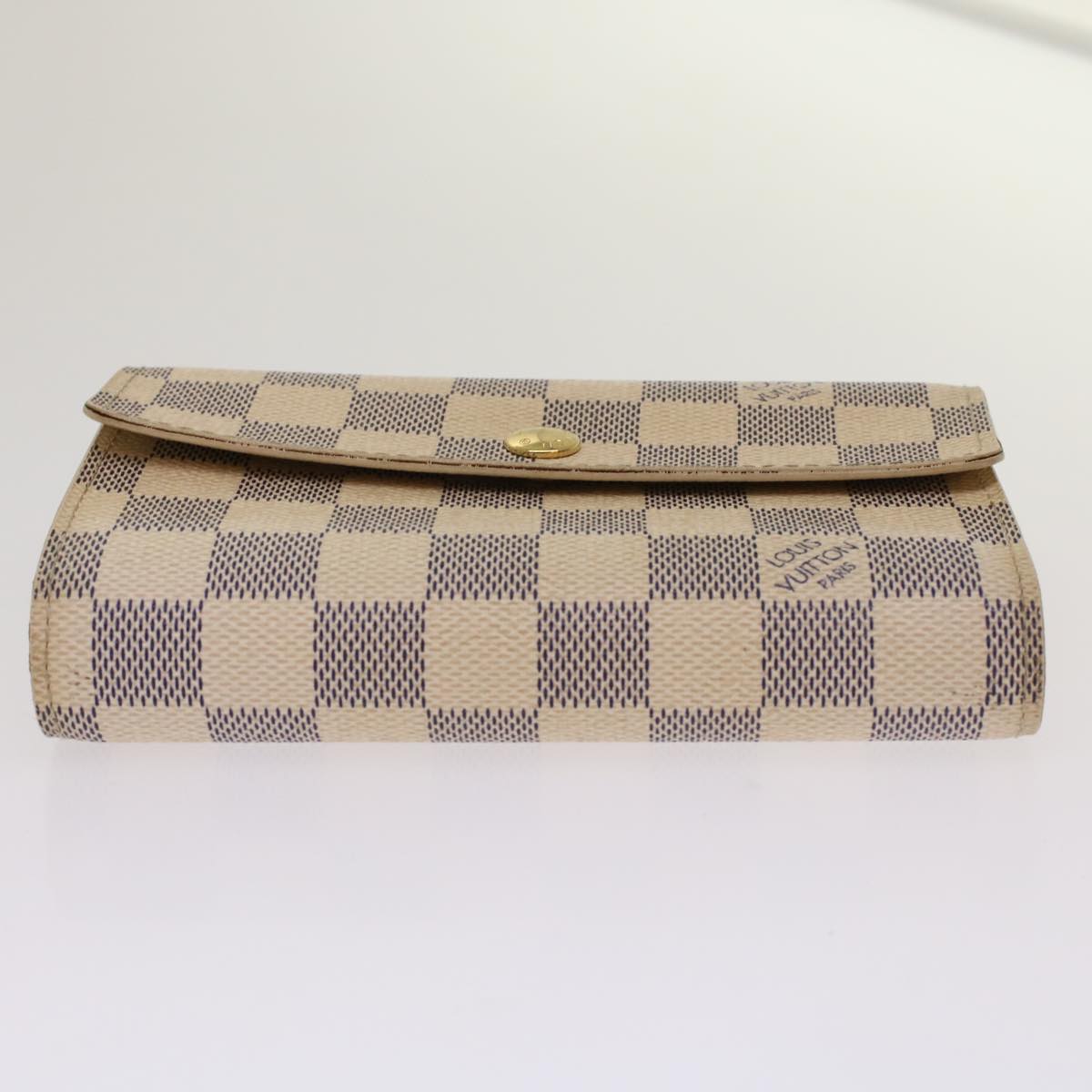 LOUIS VUITTON Damier Azur Portefeuille Alexandra Wallet N63068 LV  48625
