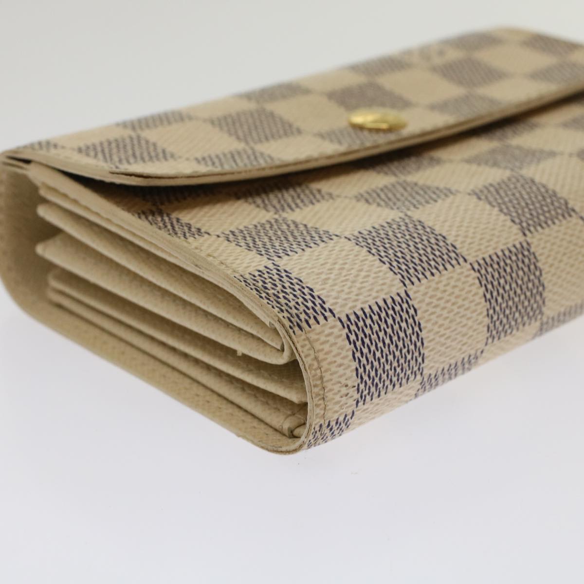 LOUIS VUITTON Damier Azur Portefeuille Alexandra Wallet N63068 LV  48625
