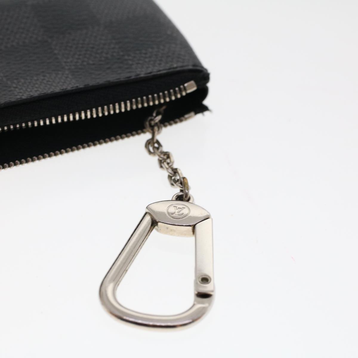 LOUIS VUITTON Damier Graphite Pochette Cles Coin Purse N60155 LV  48781
