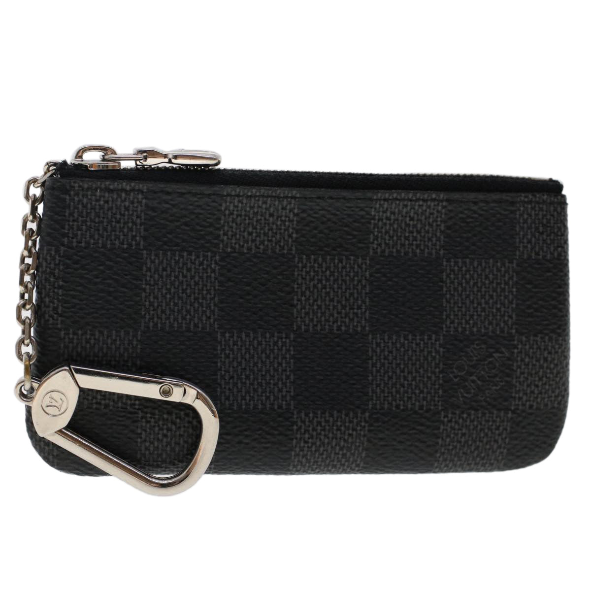 LOUIS VUITTON Damier Graphite Pochette Cles Coin Purse N60155 LV  48781