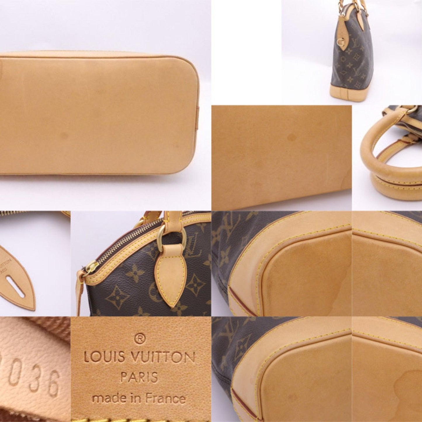 Louis Vuitton Brown Canvas Lockit handbag bag