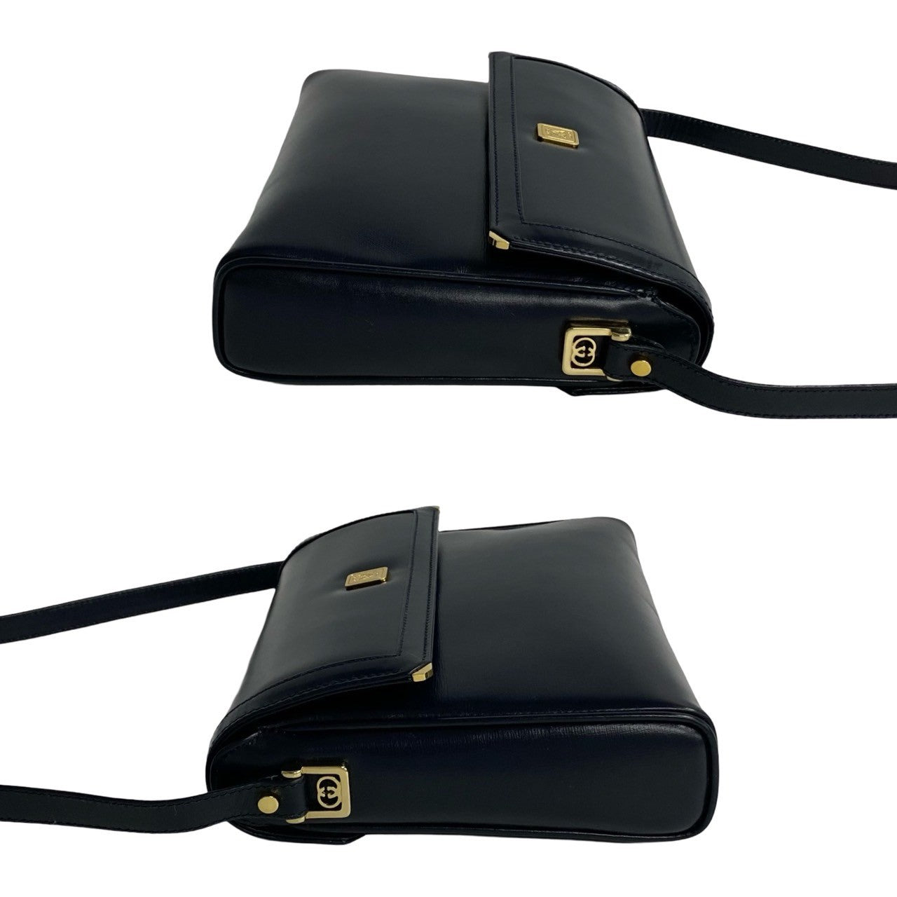 GUCCI Shoulder Bag leather Navy