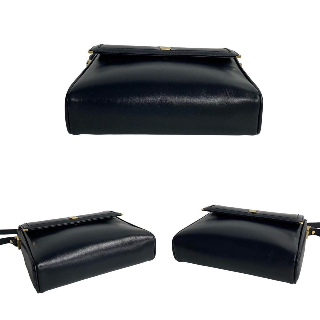 GUCCI Shoulder Bag leather Navy