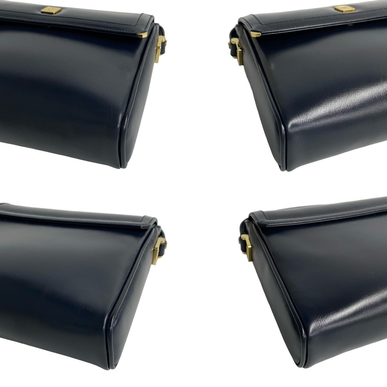 GUCCI Shoulder Bag leather Navy