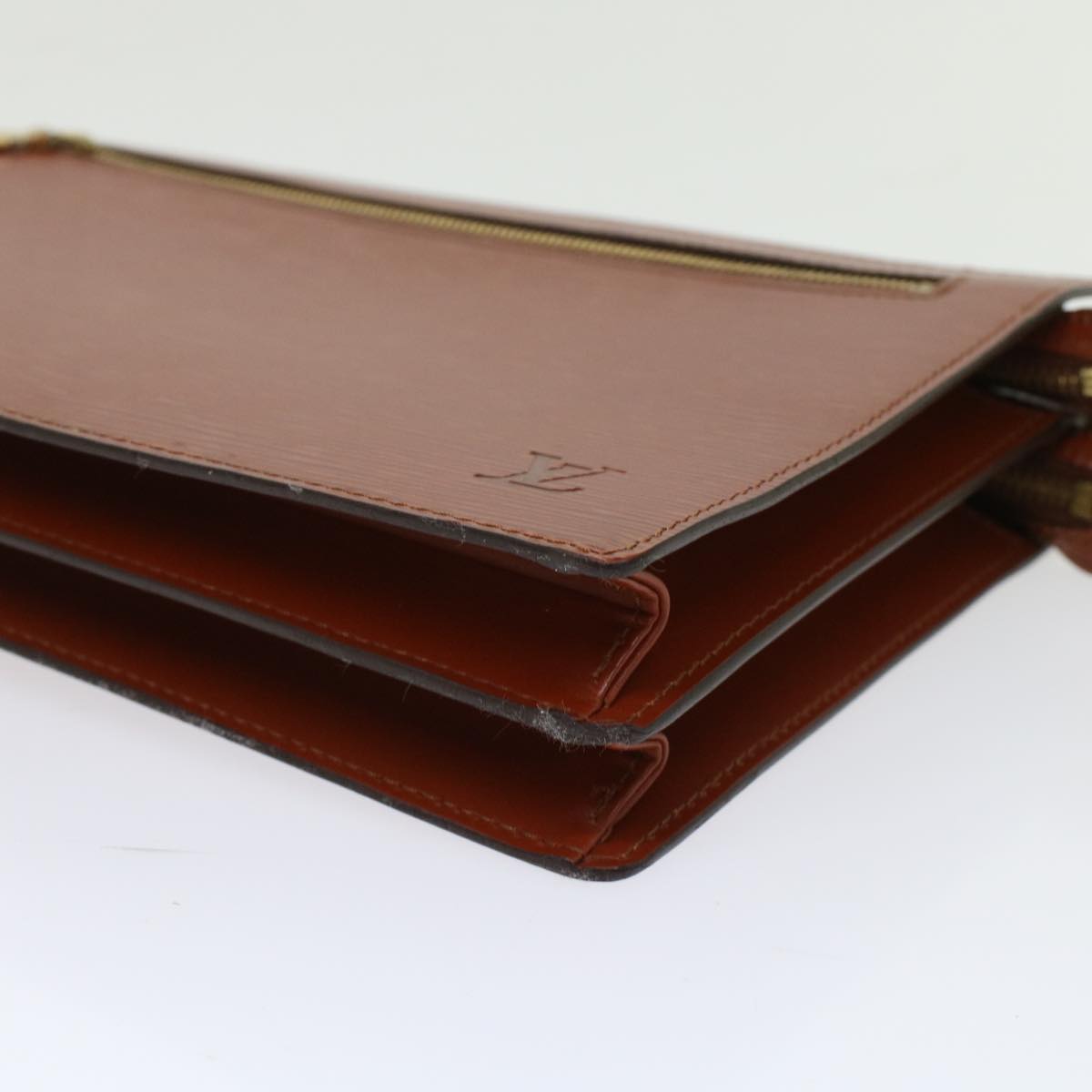 LOUIS VUITTON Epi Angian Clutch Bag Brown M52113 LV  48959