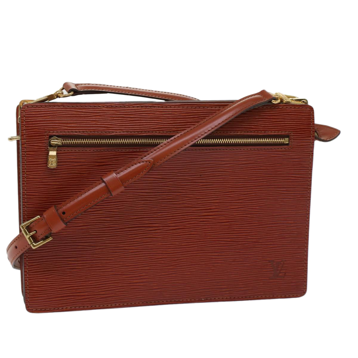 LOUIS VUITTON Epi Angian Clutch Bag Brown M52113 LV  48959