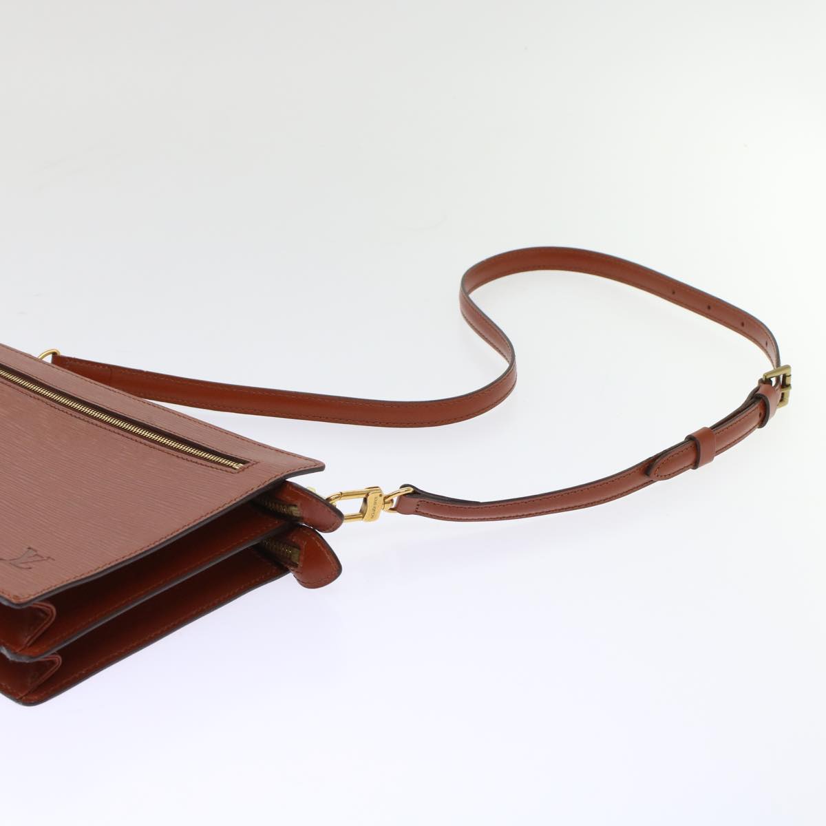LOUIS VUITTON Epi Angian Clutch Bag Brown M52113 LV  48959
