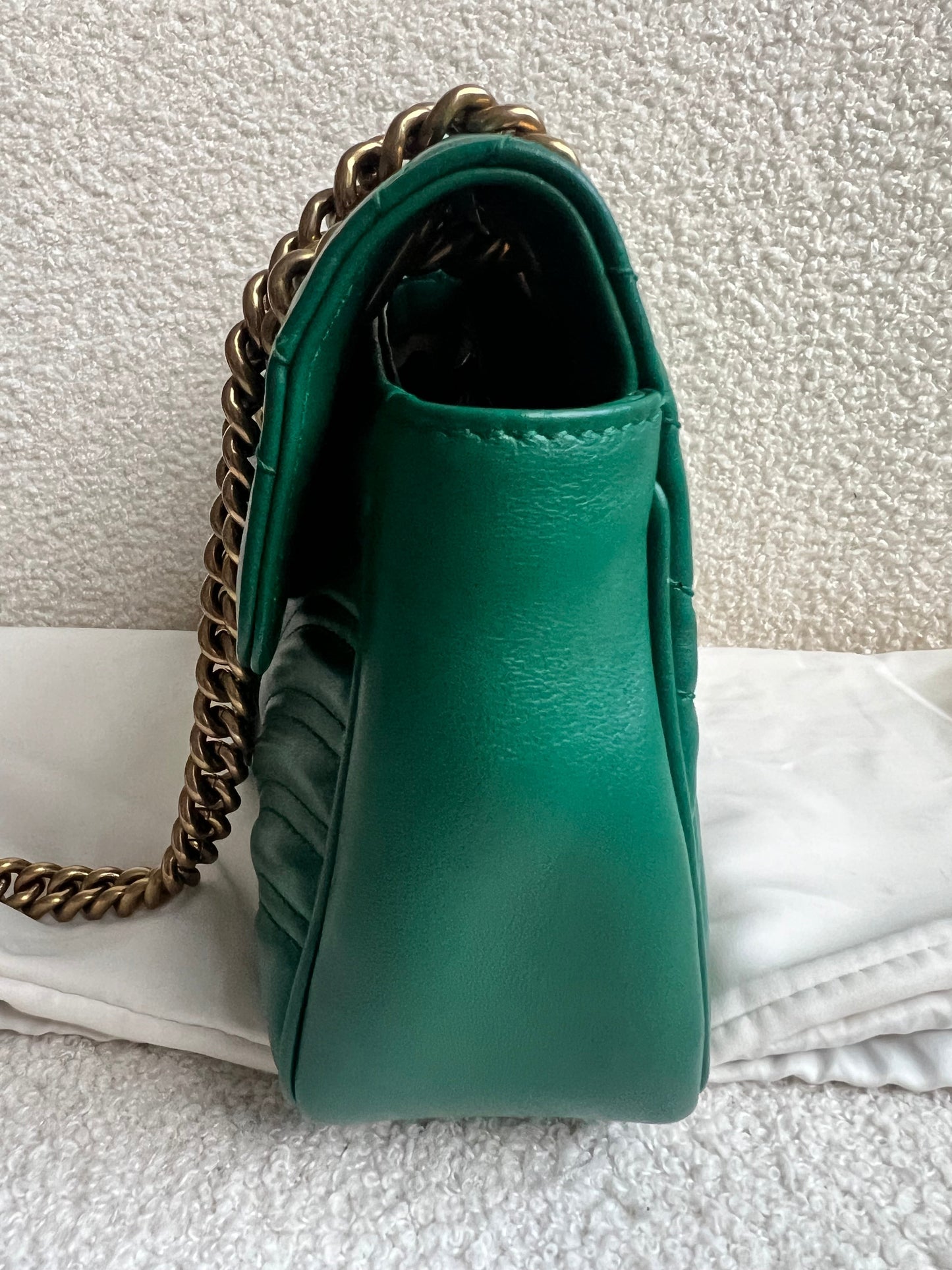 Gucci GG Green Marmont Small Shoulder Bag (RRP £2070)