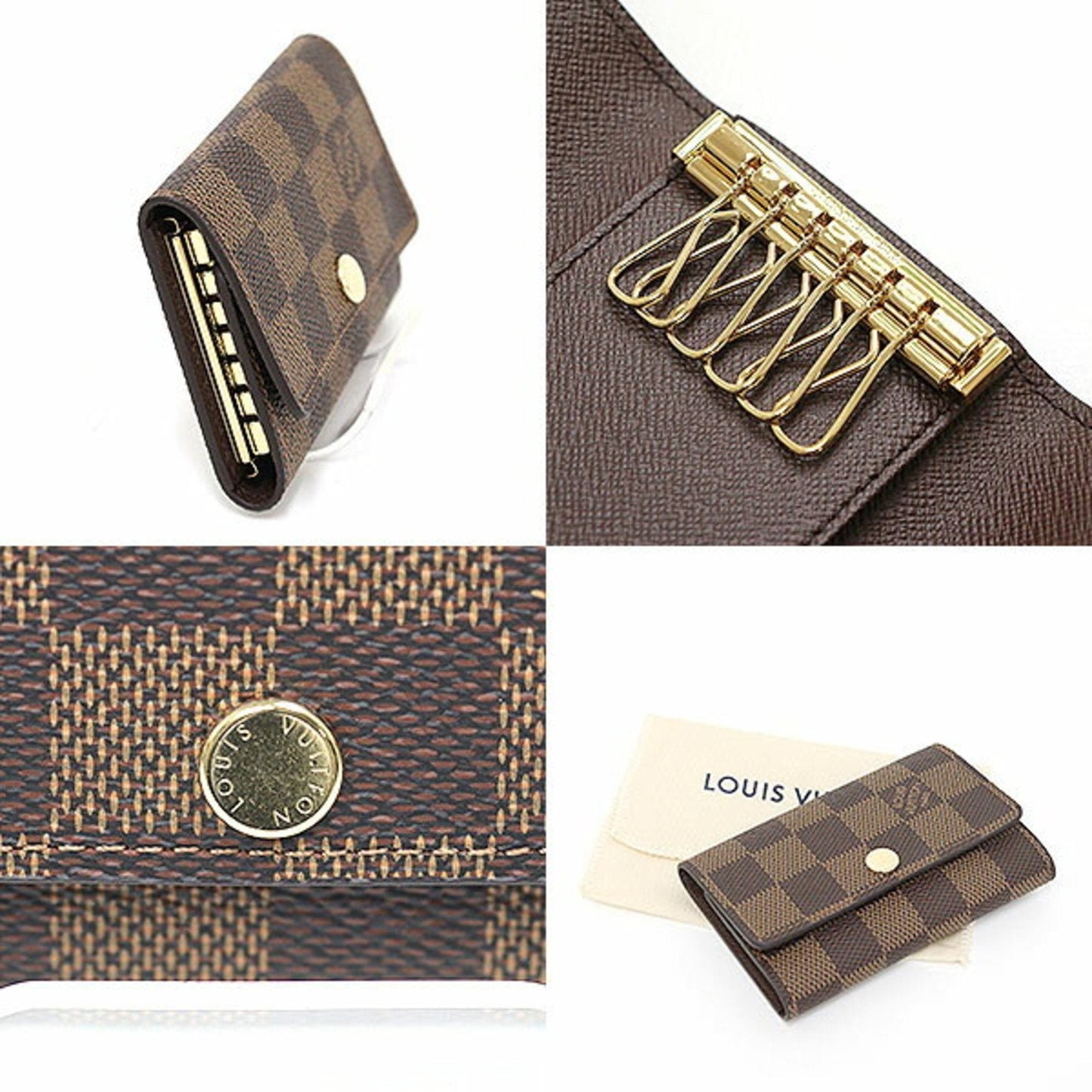 Louis Vuitton Damier Canvas Ebene Damier Canvas Keycase
