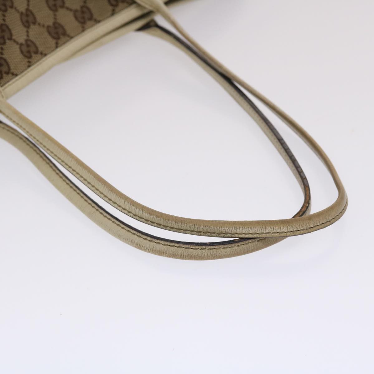 GUCCI GG Canvas Tote Bag Beige White  49053