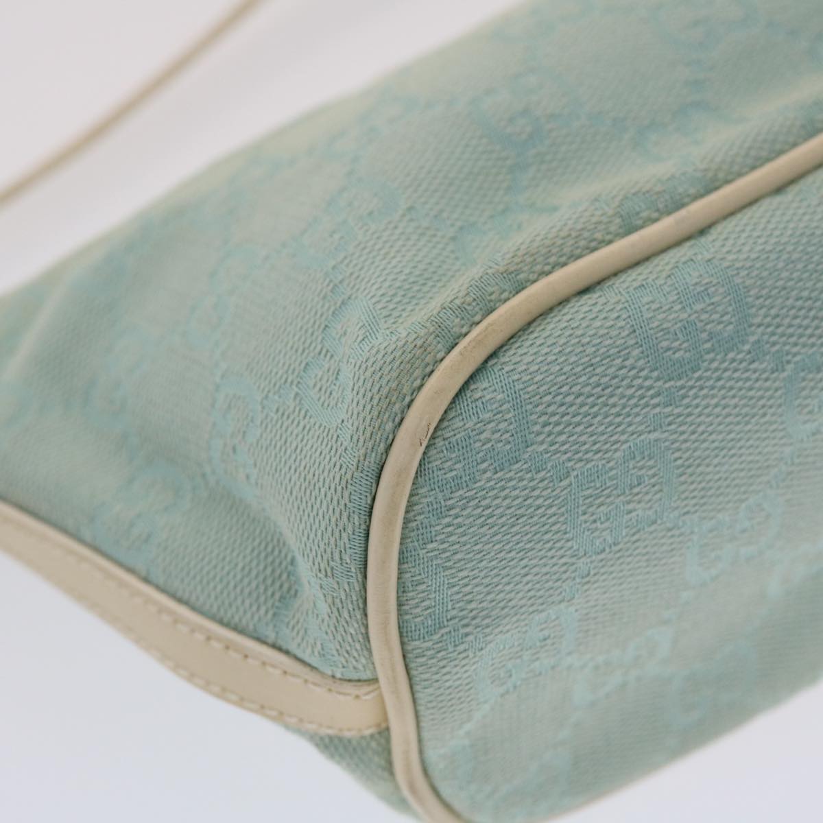 Gucci GG Canvas Accessory Pouch Light Blue White  49080