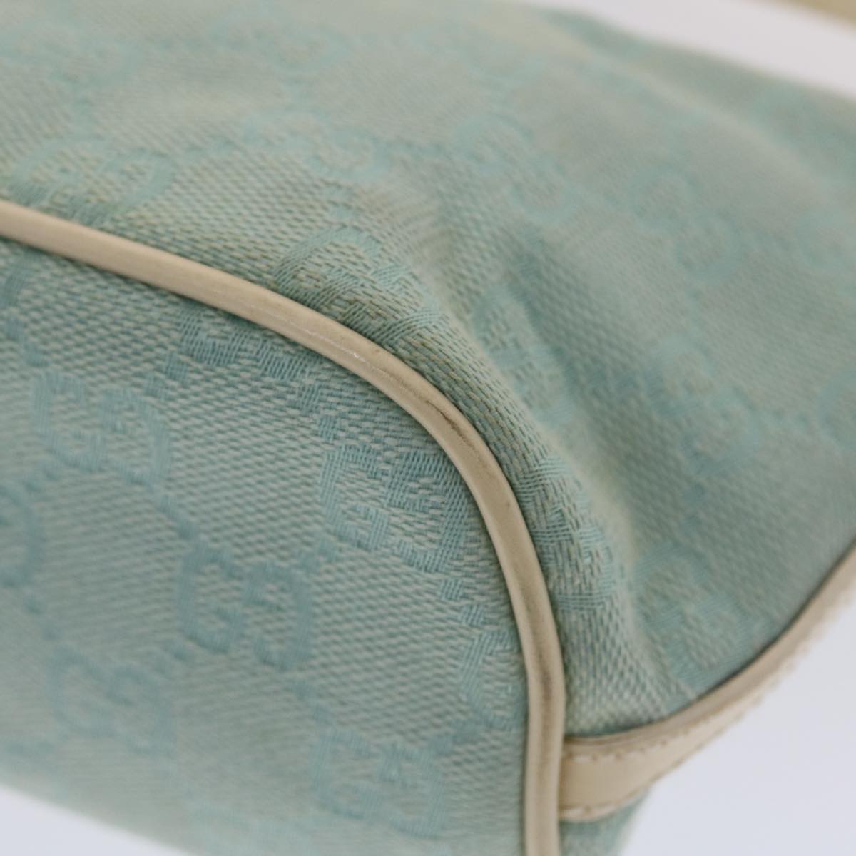 Gucci GG Canvas Accessory Pouch Light Blue White  49080
